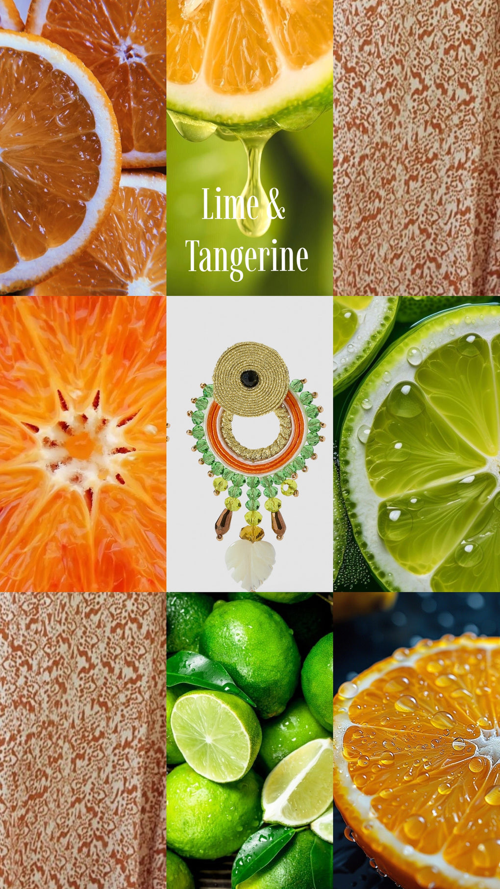 Lime & Tangerine Earrings
