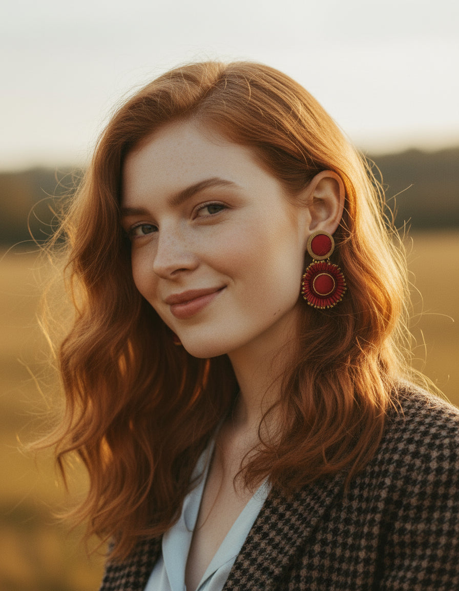 Pendientes Cretonne Scarlet