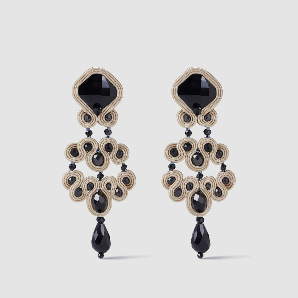 Pendientes Gótico Azabache XL Mármol