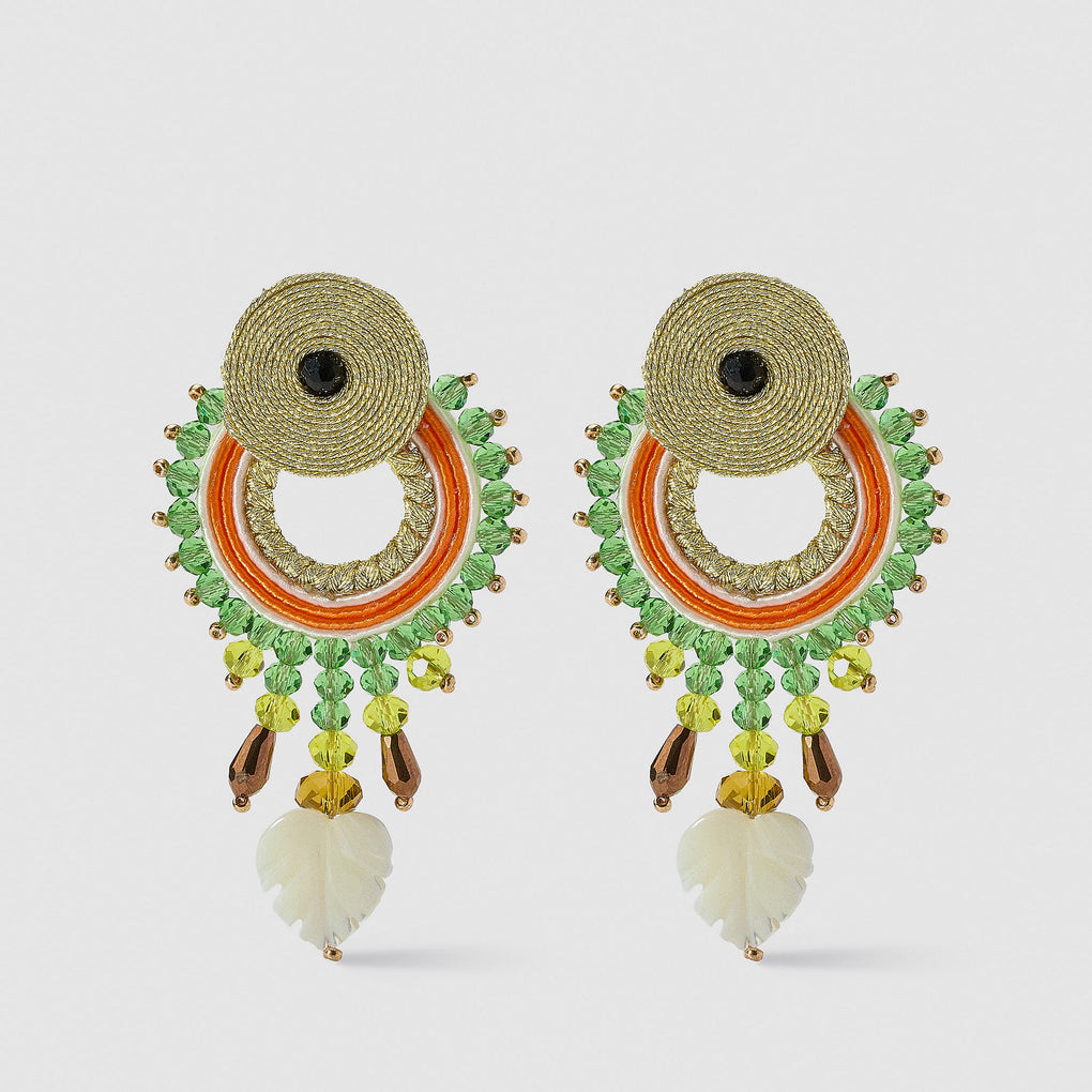 Lime & Tangerine Earrings