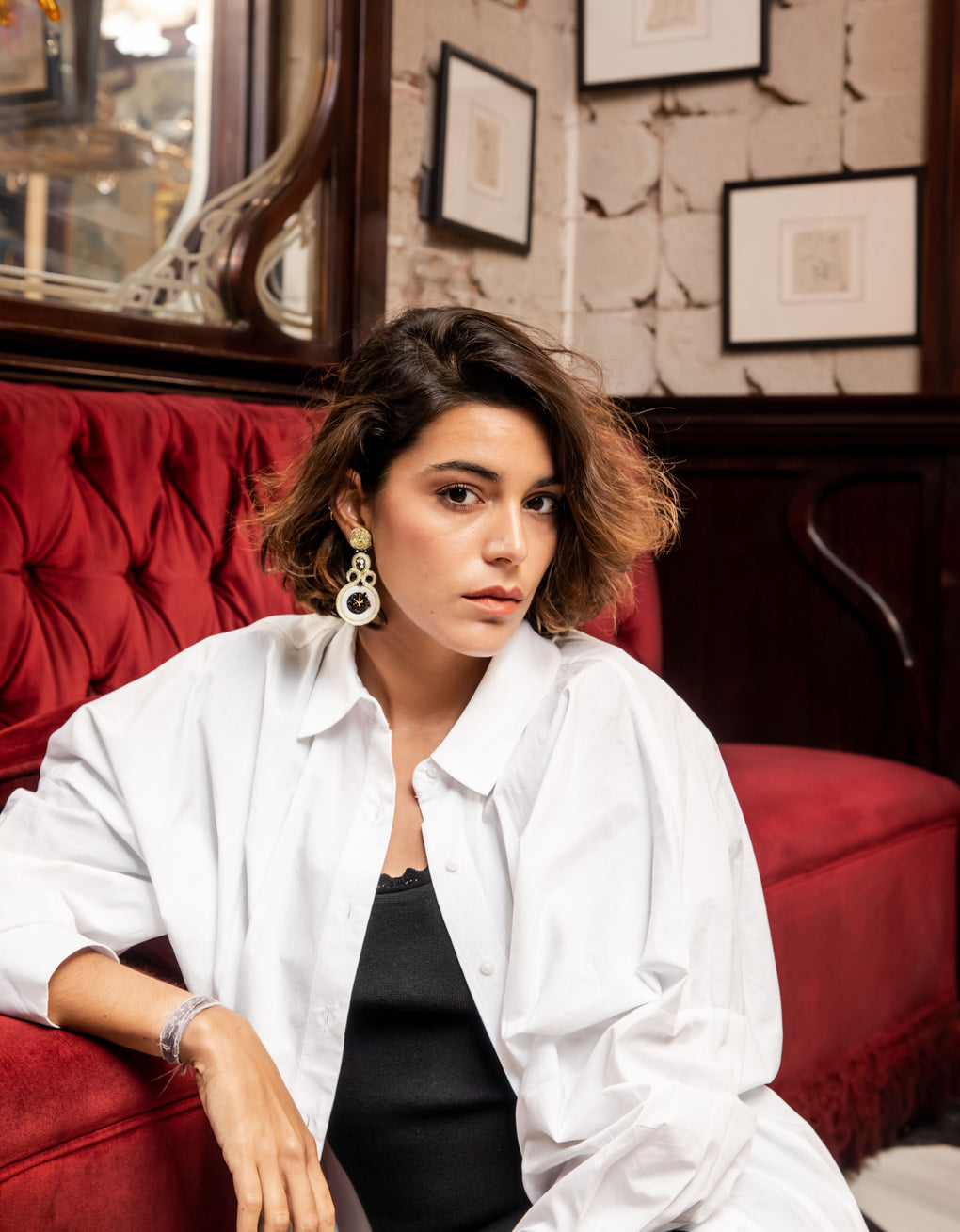 Pendientes para Novia Black Blossom