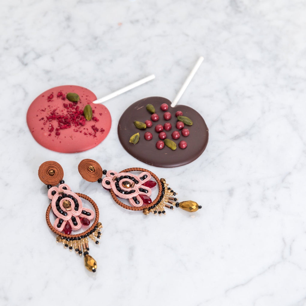 Pendientes Saint-Honoré Fraise