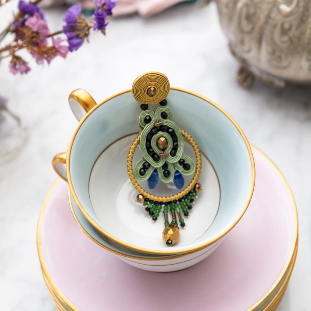 Pendientes Saint-Honoré Pistache