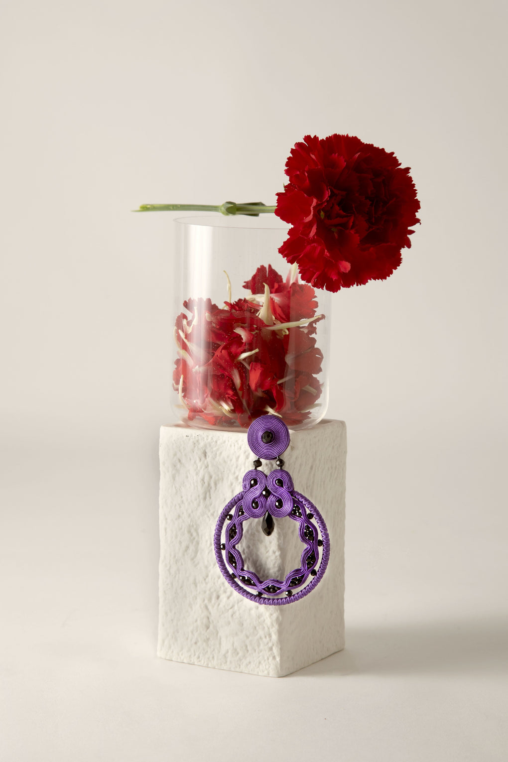 Pendientes Malva Real & Azabache