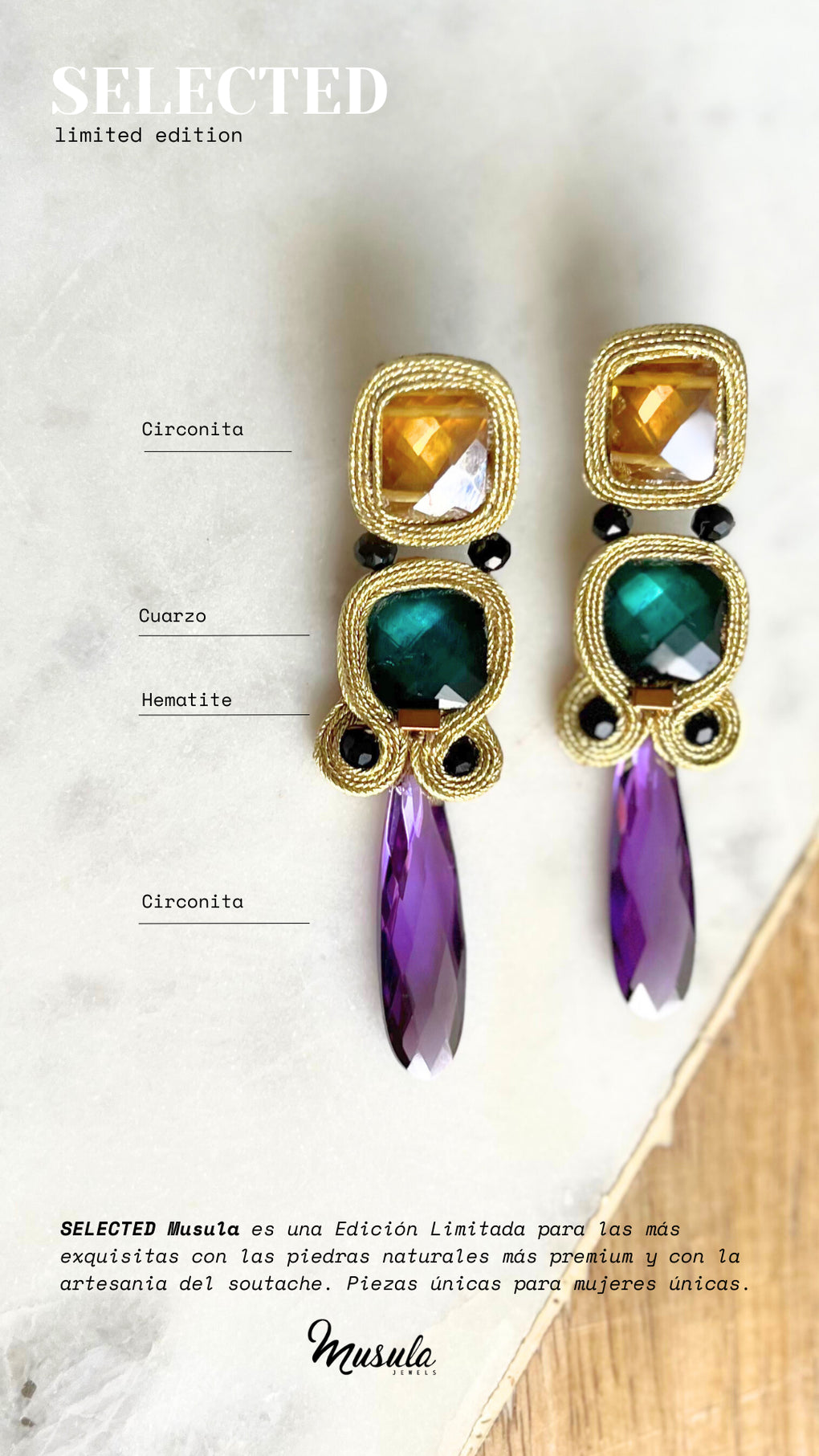 Pendientes Selected Purple Stalactite canard