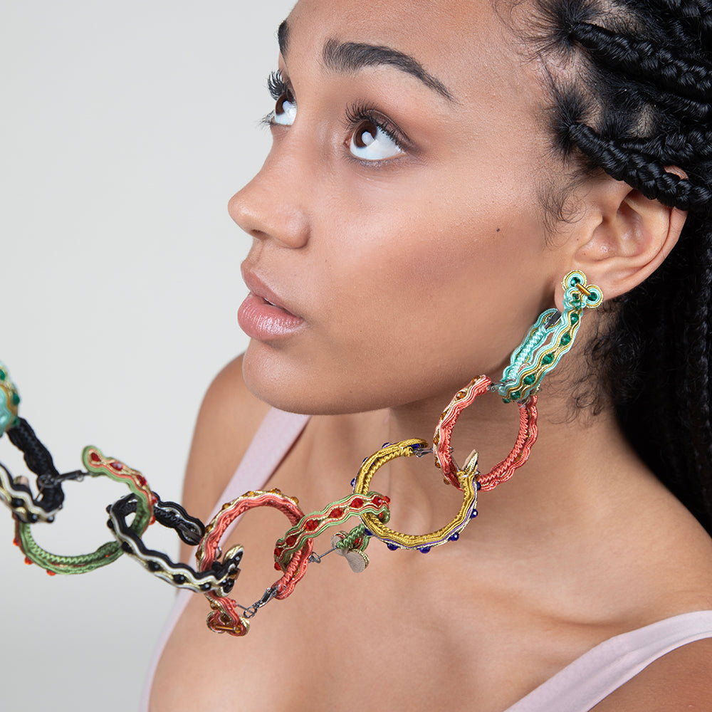 Amber hOOps earrings