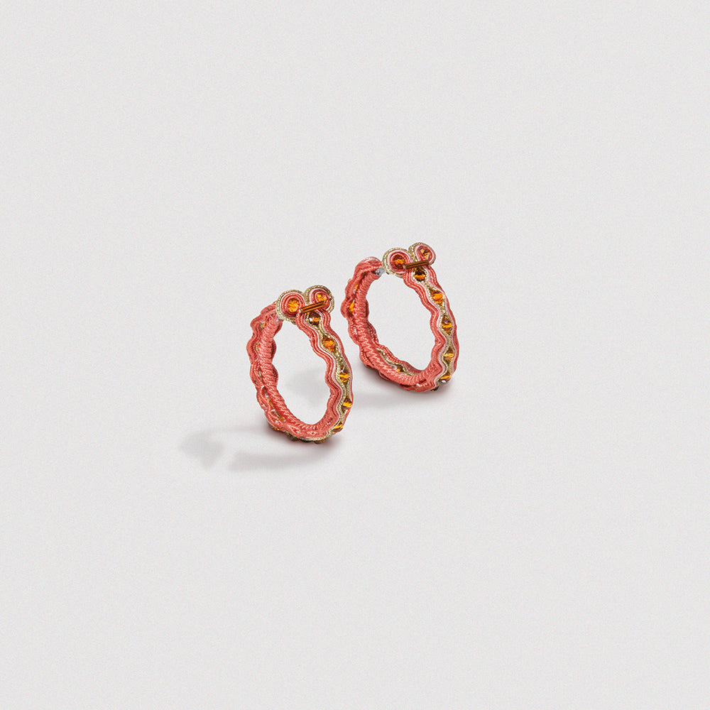 Amber hOOps earrings