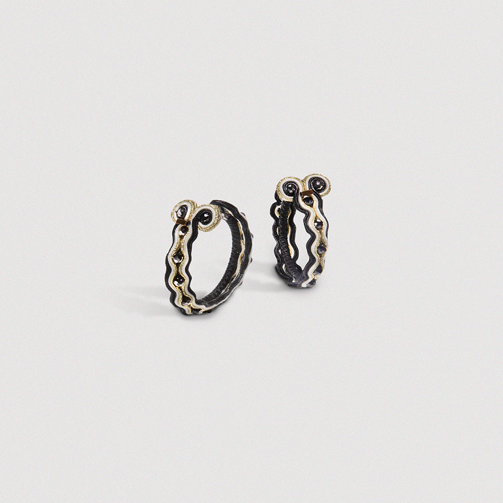 Black Onyx hOOps earrings