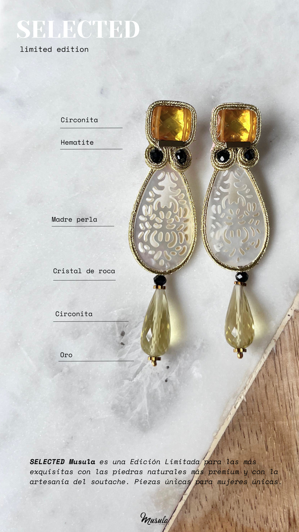 Pendientes Selected Mother of Pearl whisky