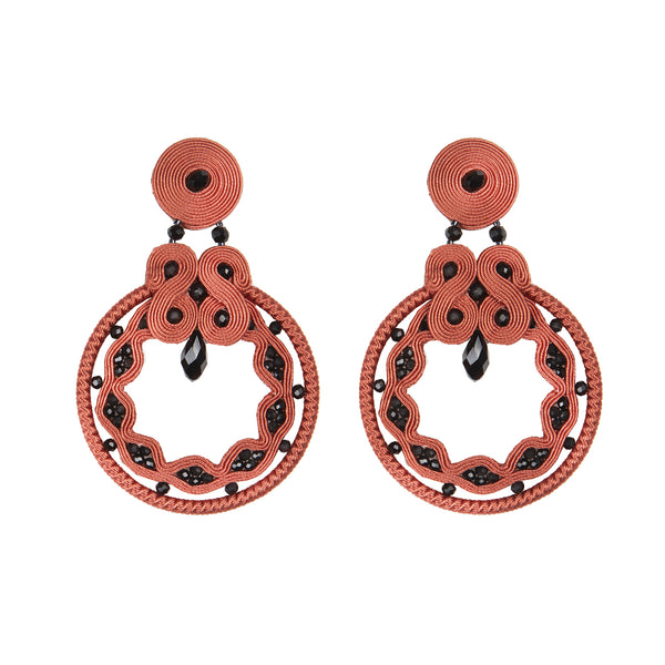 Cauldron Jet Earrings Musula Jewels Haute Couture Jewelry