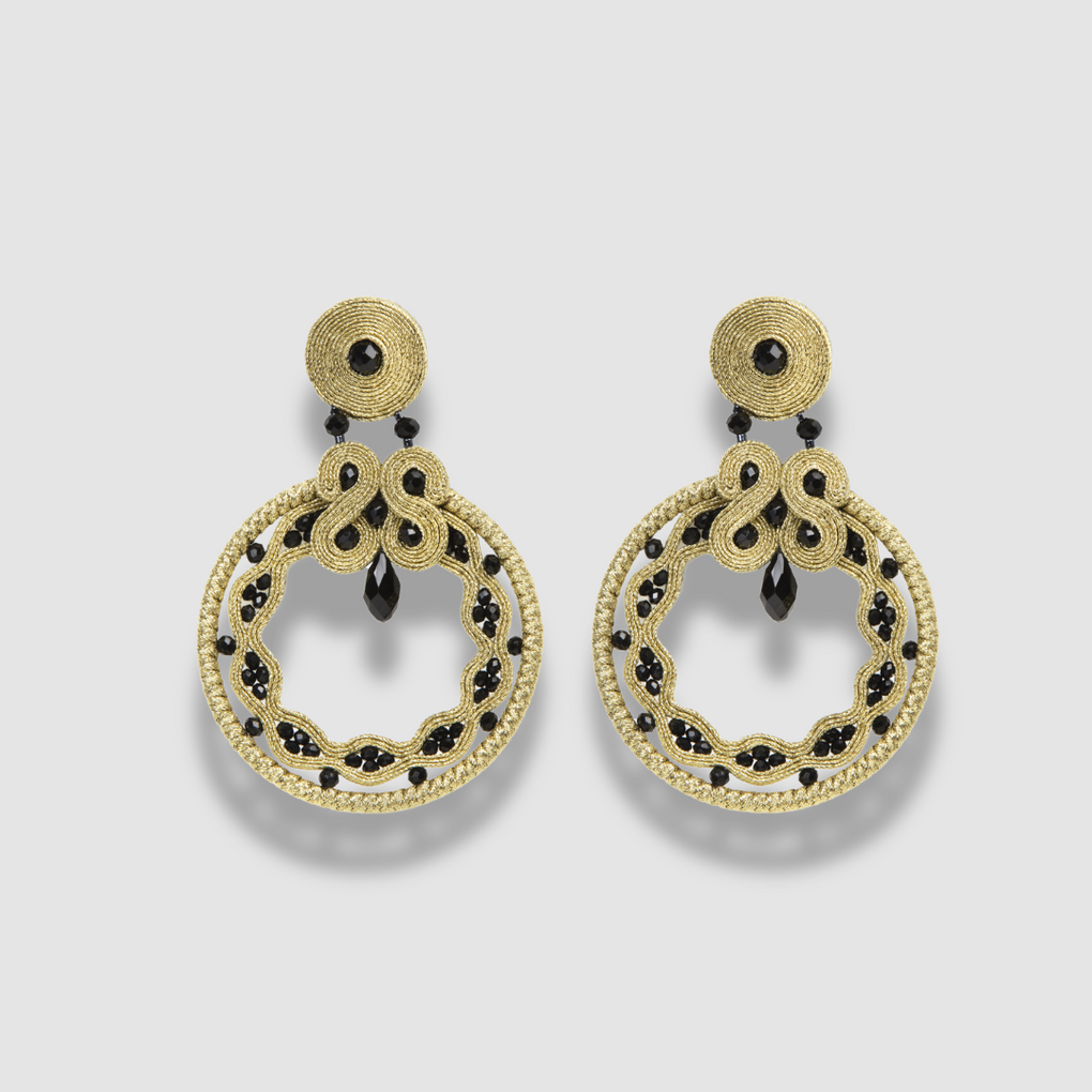 Pendientes Oro & Azabache
