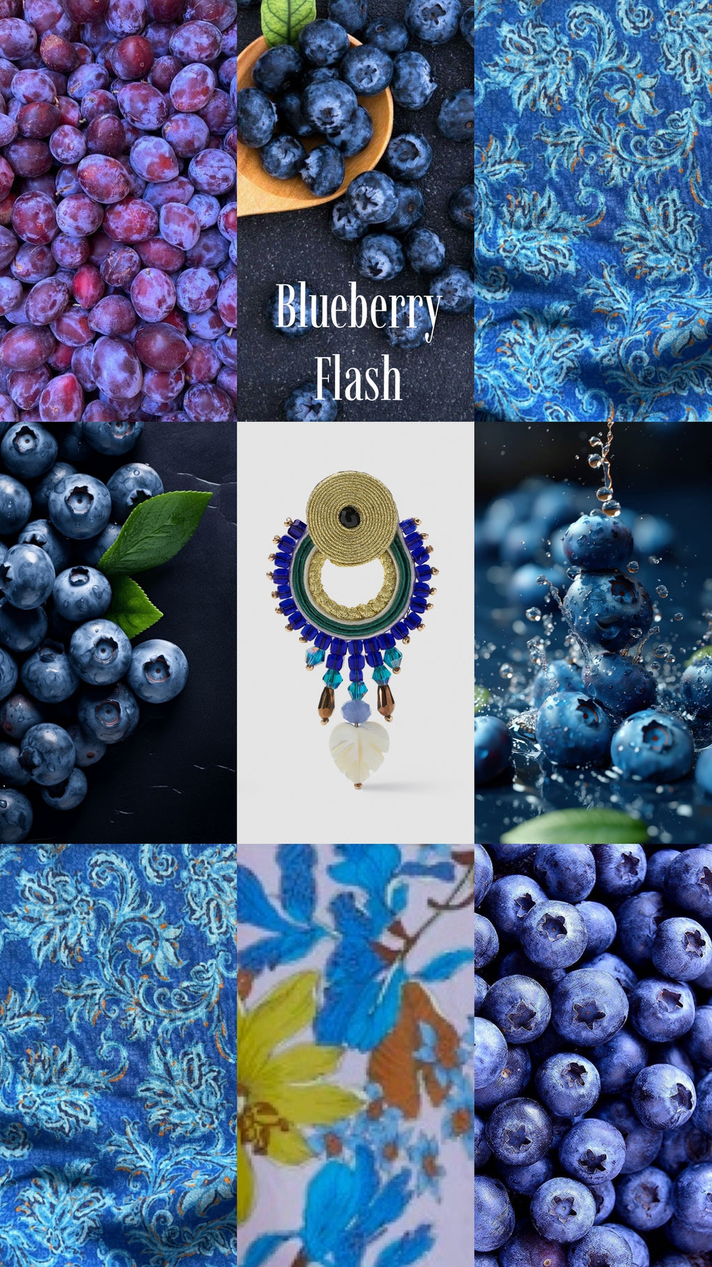 Pendientes Bluberry Flash