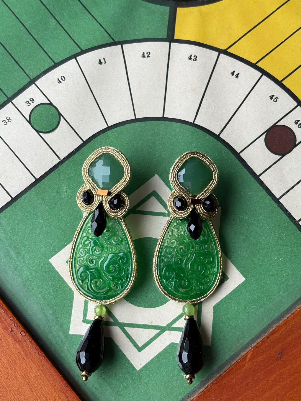 Pendientes Selected Parchís Verde