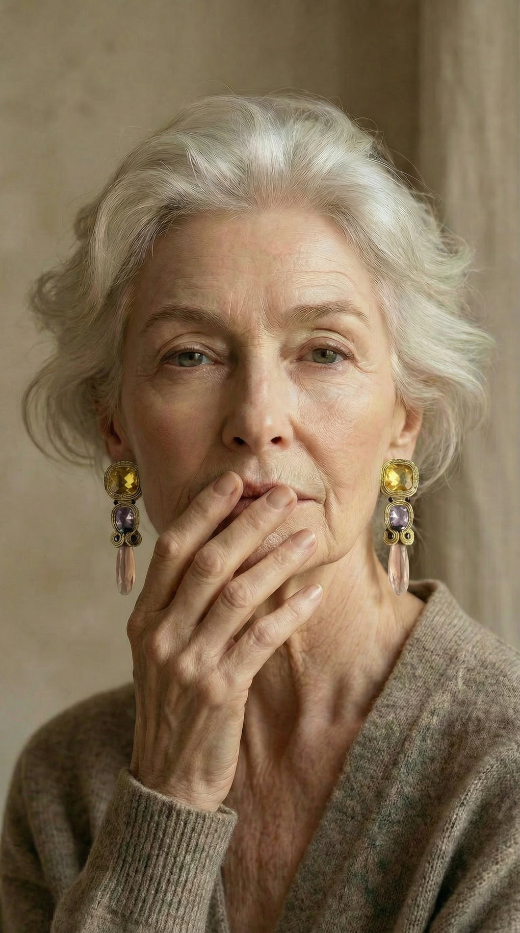 Pendientes Selected Turquoise & Purple Stalactite