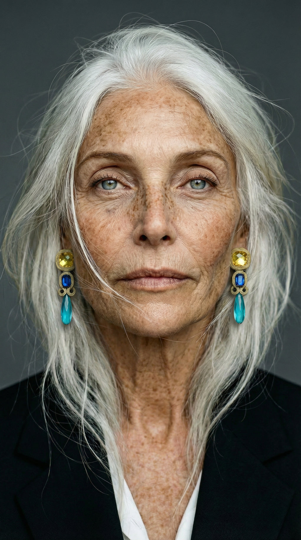 Pendientes Selected Navy & Turquoise stalactite