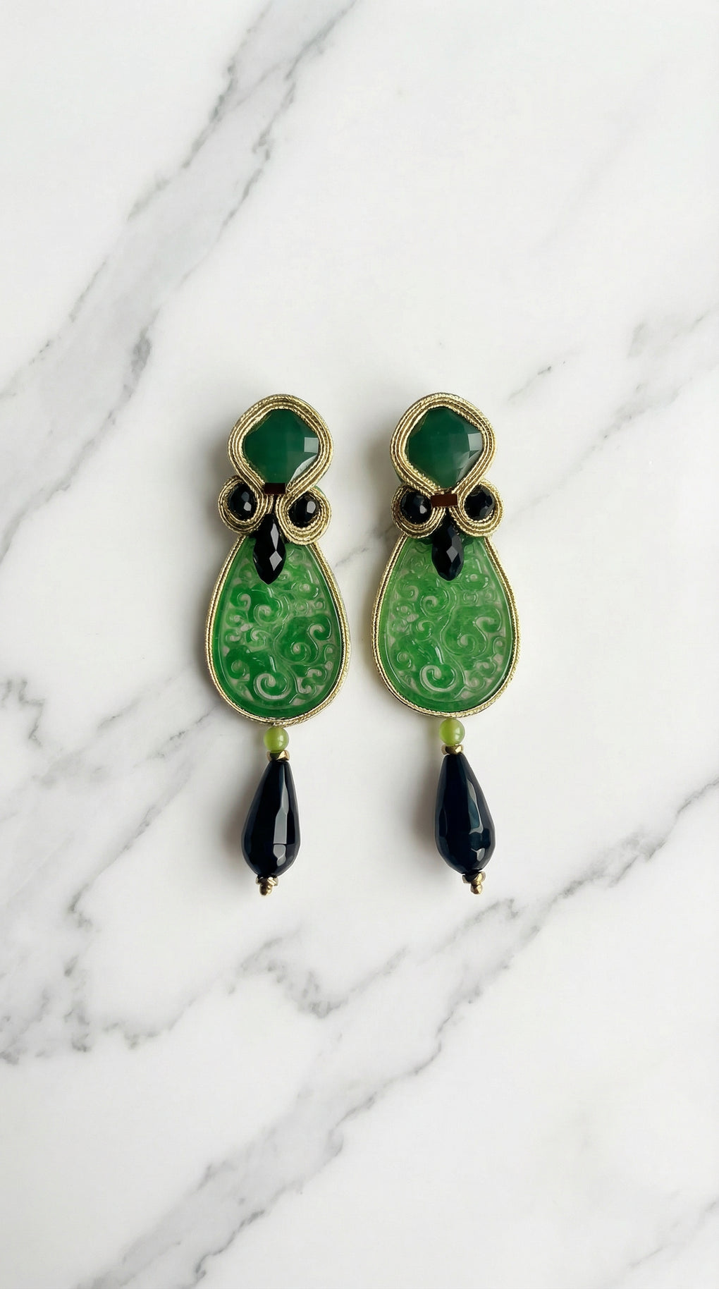 Pendientes Selected Parchís Verde