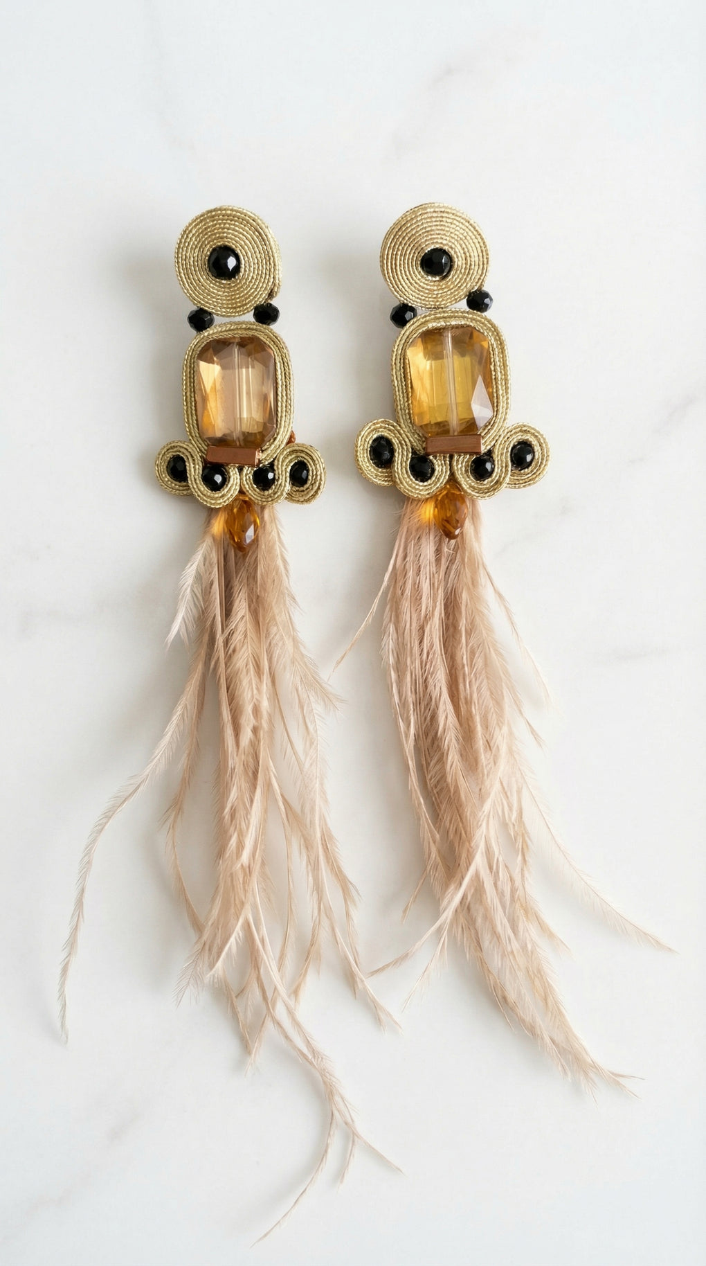 Pendientes Selected Plume Rose