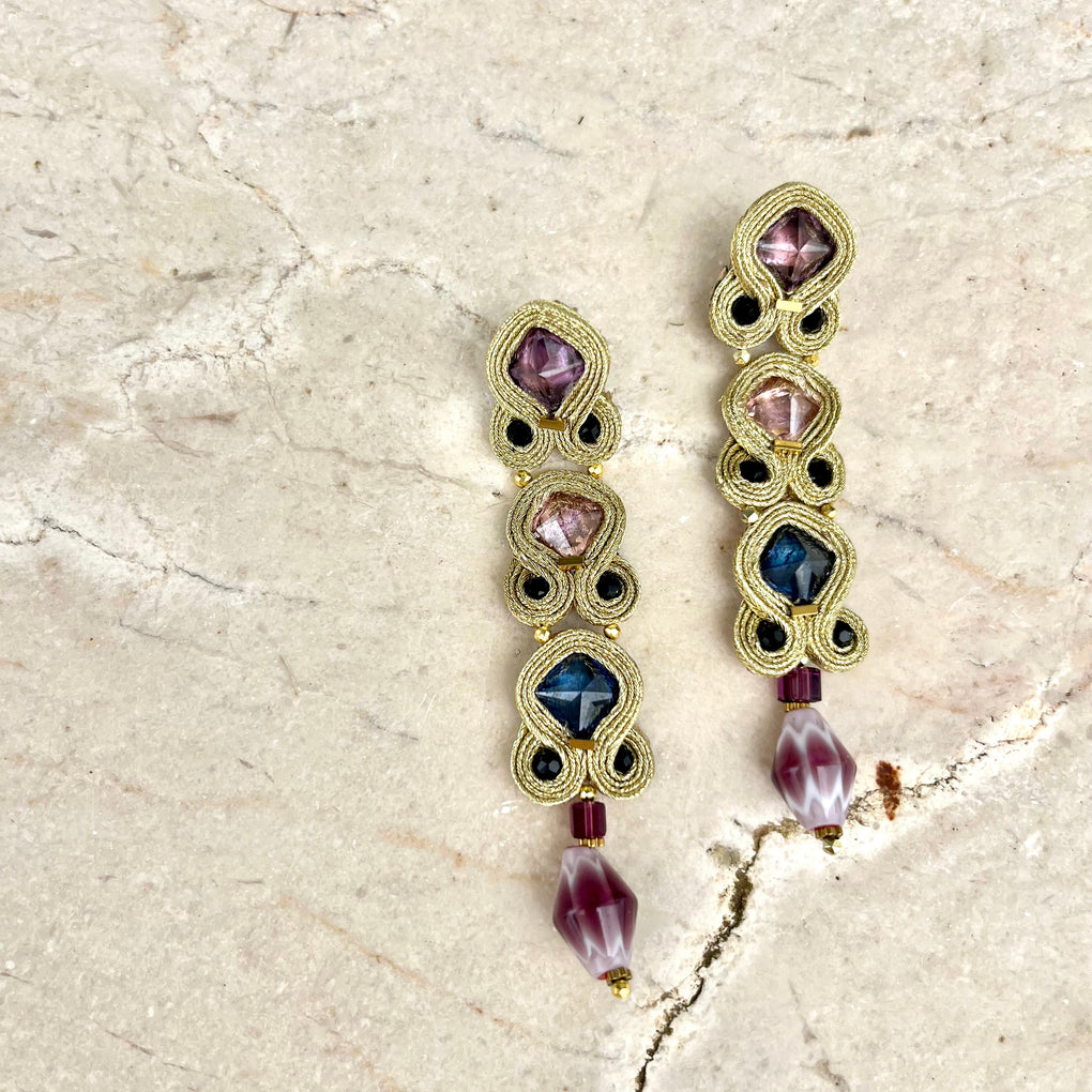 Pendientes Selected Luce di Murano Notte