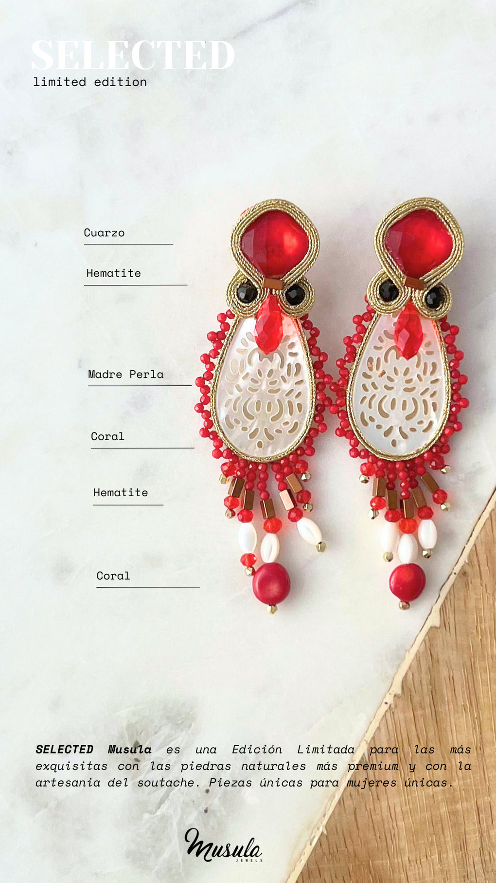 Selected Coral Filigree Earrings